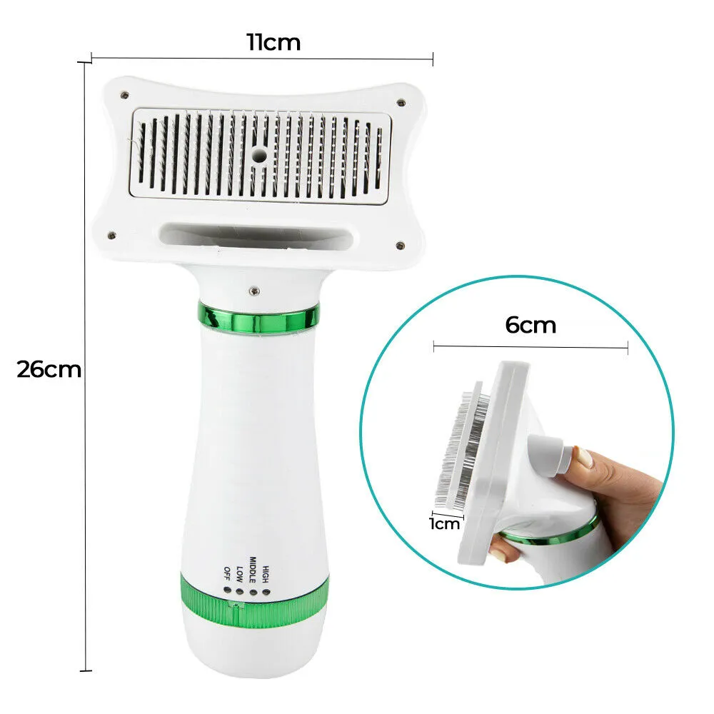 2-in-1 Pet Hair Dryer Brush