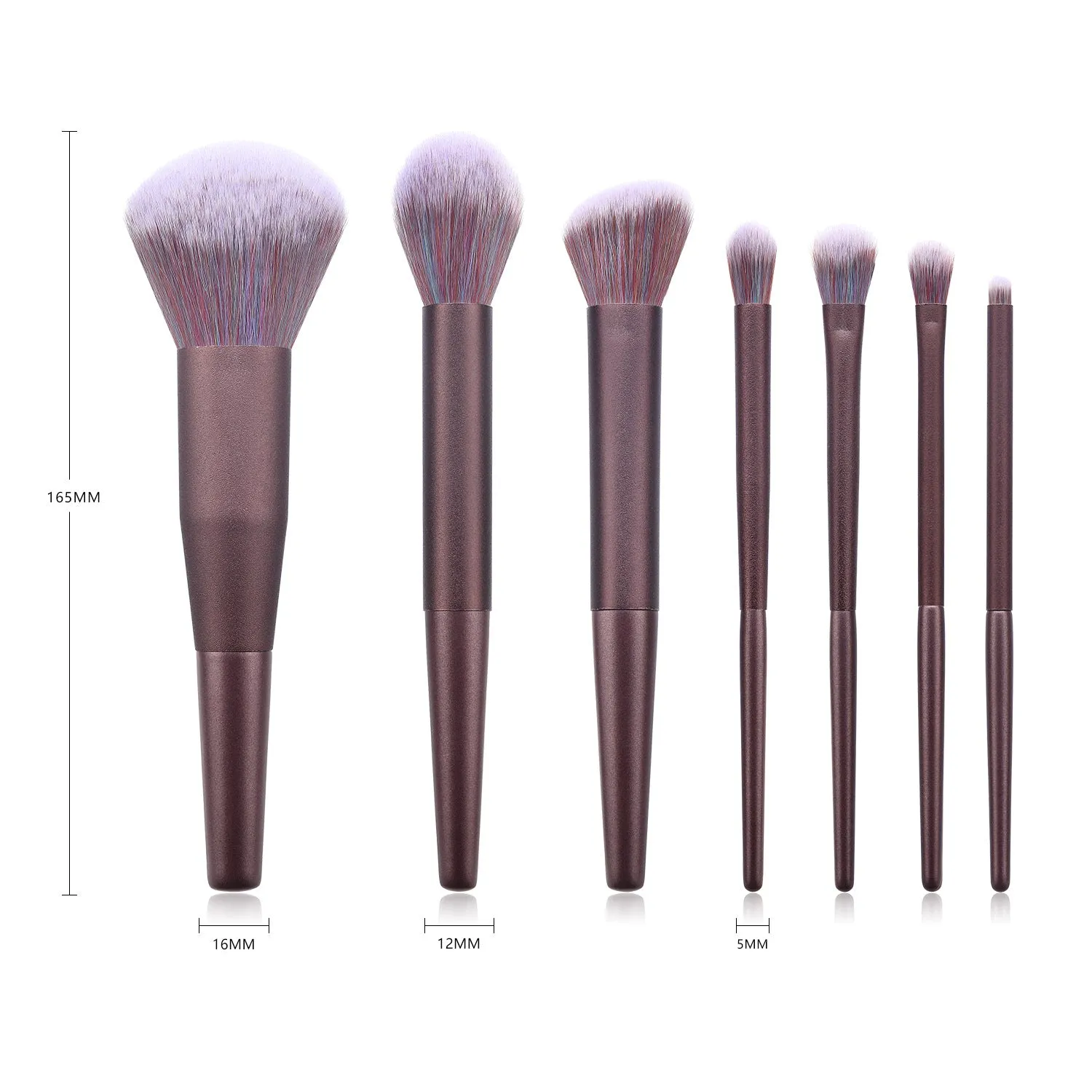 7 Piece Purple Passion PRO Sleek Brush Set - MQO 12 pcs