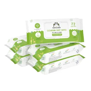 Amazon Brand - Mama Bear Cleansing Baby Wet Wipes - 72 wipes/pack (Pack of 5)