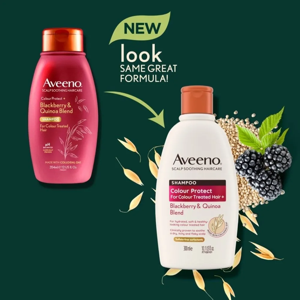 Aveeno Colour Protect  Blackberry & Quinoa Blend Shampoo & Conditioner Twin 2 x 300ml