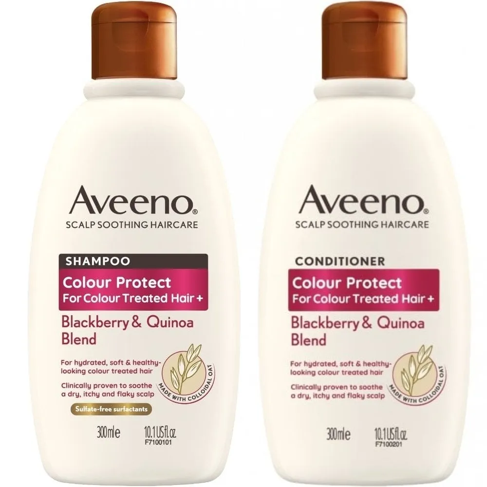 Aveeno Colour Protect  Blackberry & Quinoa Blend Shampoo & Conditioner Twin 2 x 300ml