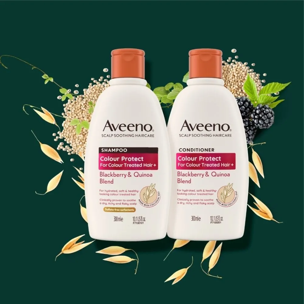 Aveeno Colour Protect  Blackberry & Quinoa Blend Shampoo & Conditioner Twin 2 x 300ml