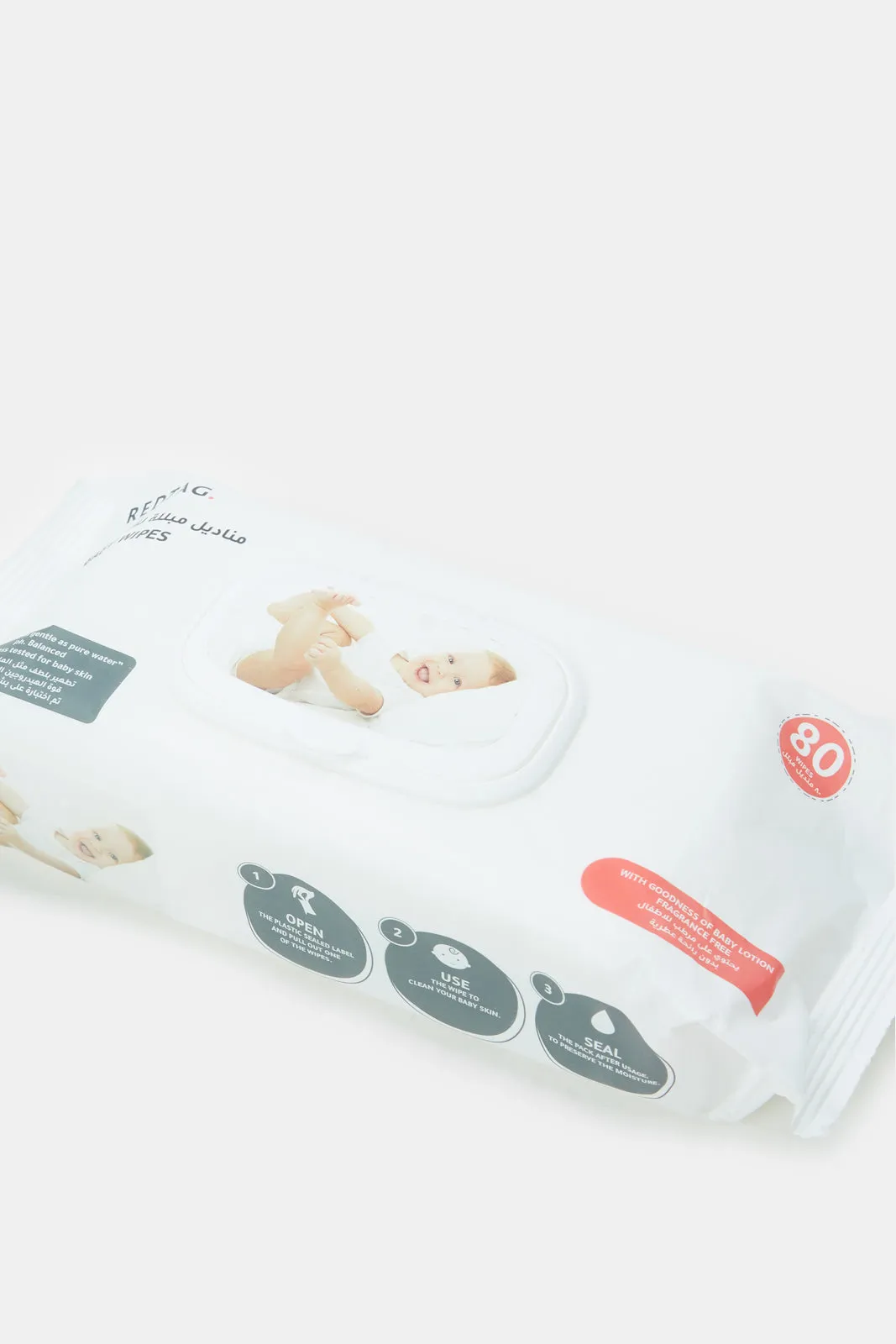 Baby Wipes 80 Sheets With Lid