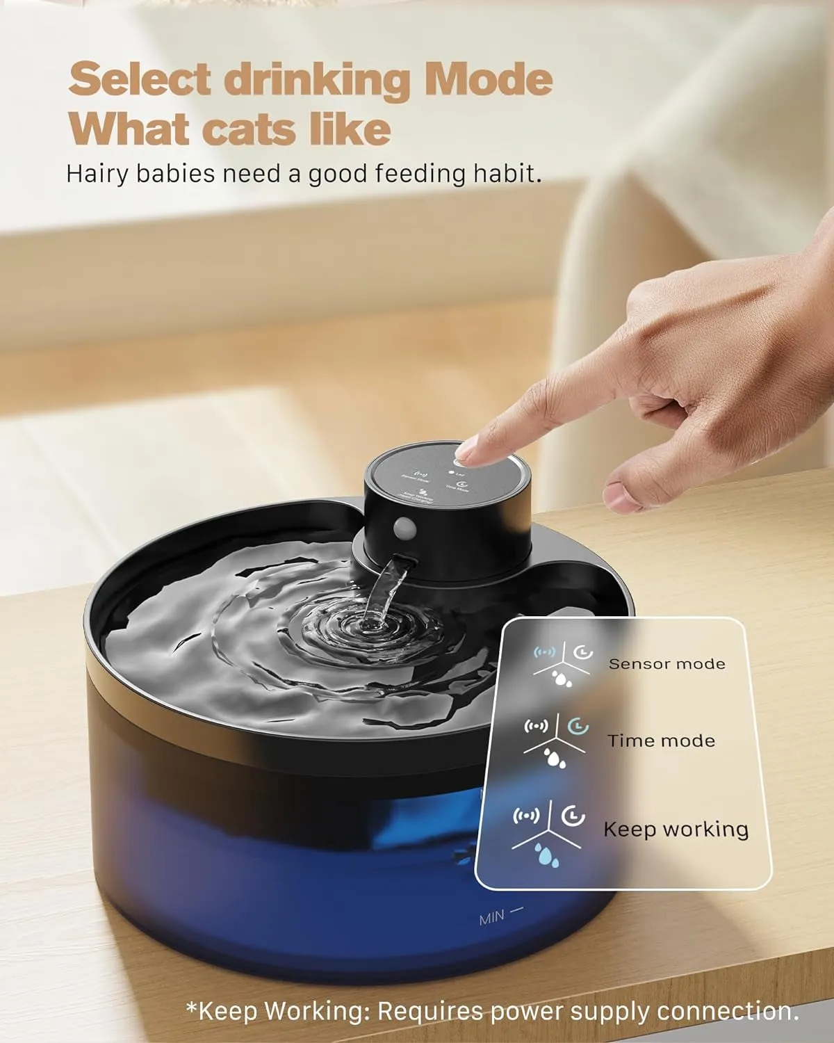 Battery Operated Cat Water Fountain