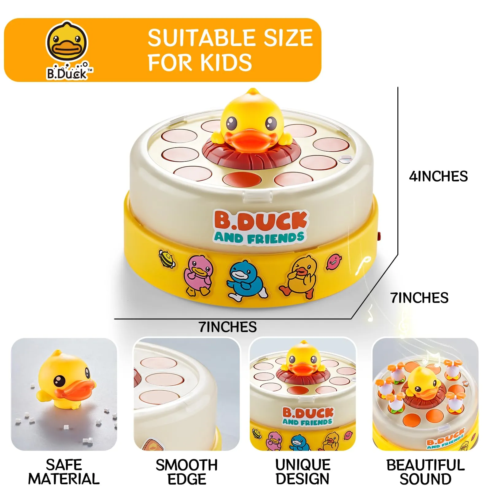 B.Duck Games for Kids Age 4-6, Bounce and Catch Duck Board Games for Kids 4-8,Family Games Toys for 5-7 Boys Girls, Birthday Gifts for Toddlers 3-5