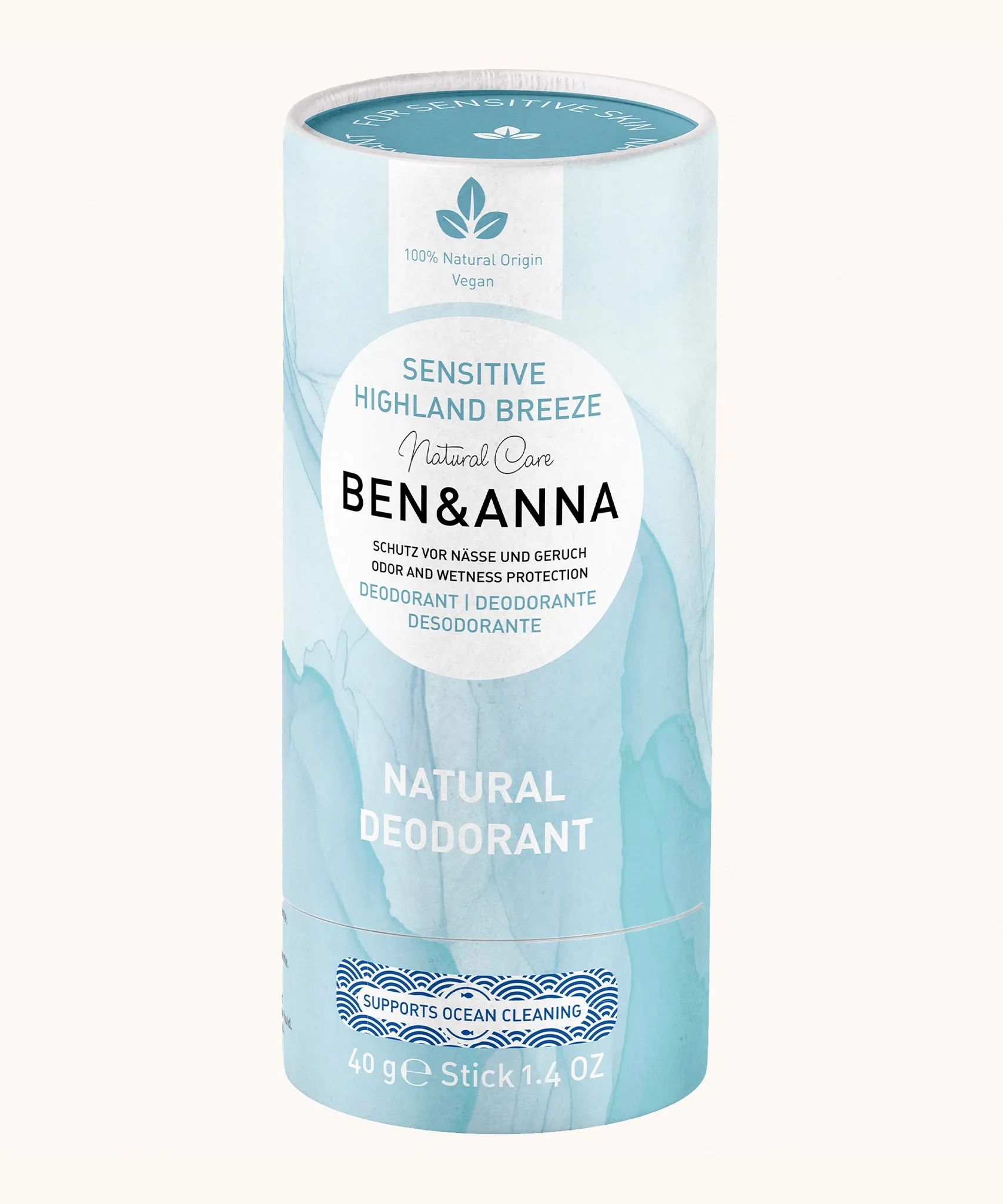 Ben & Anna Deodorant Paper Stick Sensitive - Highland Breeze 40g