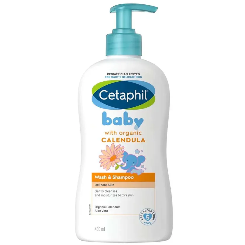 Cetaphil Baby Calendula Wash & Shampoo, 400 ml