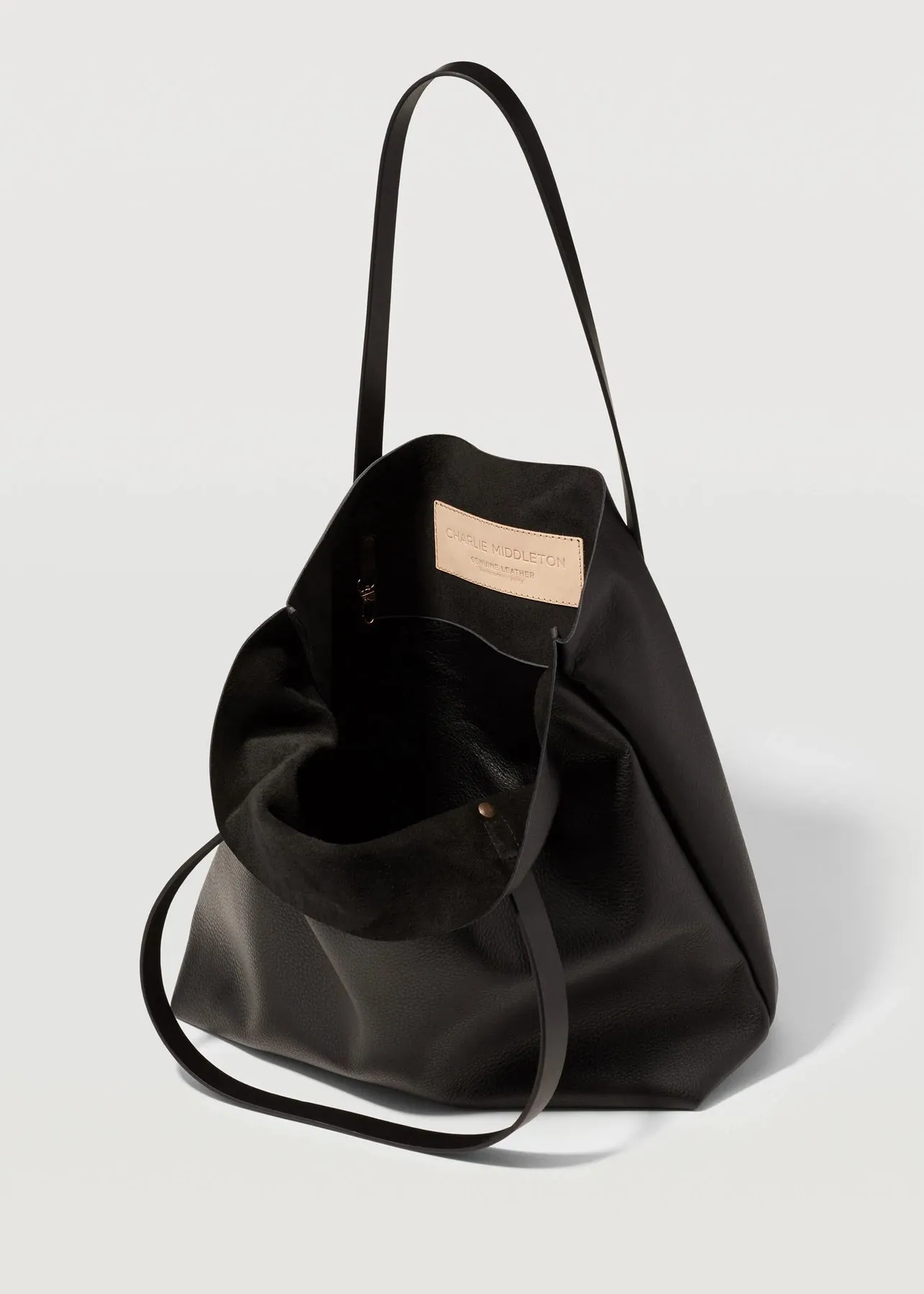 CHARLIE MIDDLETON - BLACK NAPPA BESPOKE TOTE