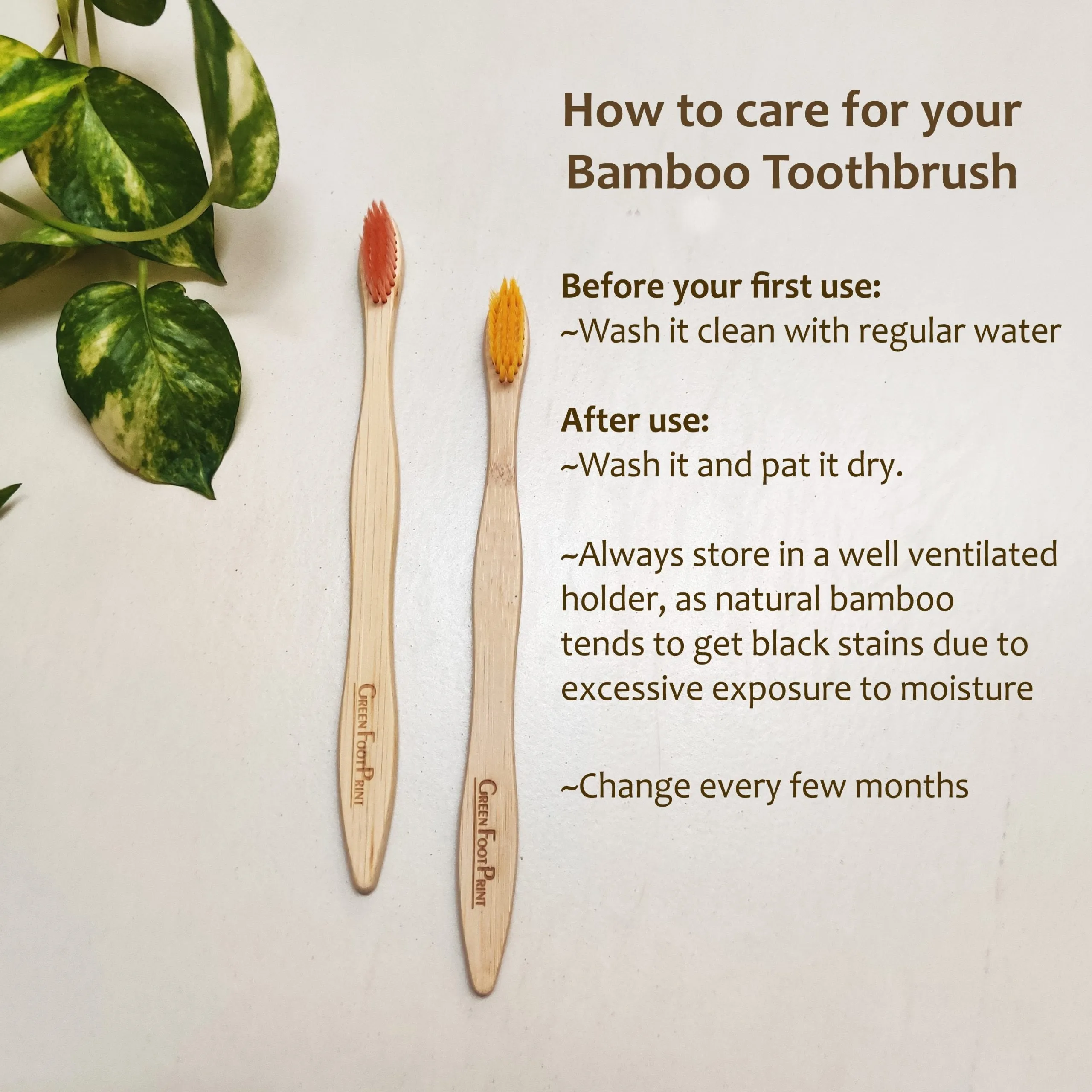 Combo-Bamboo Toothbrush & Bamboo Tongue Cleaner-(2 each)