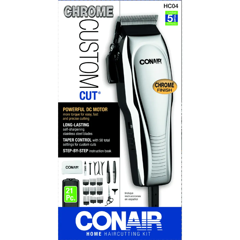 Conair Custom Cut® 21-Piece Chrome Home Haircut Kit with Case