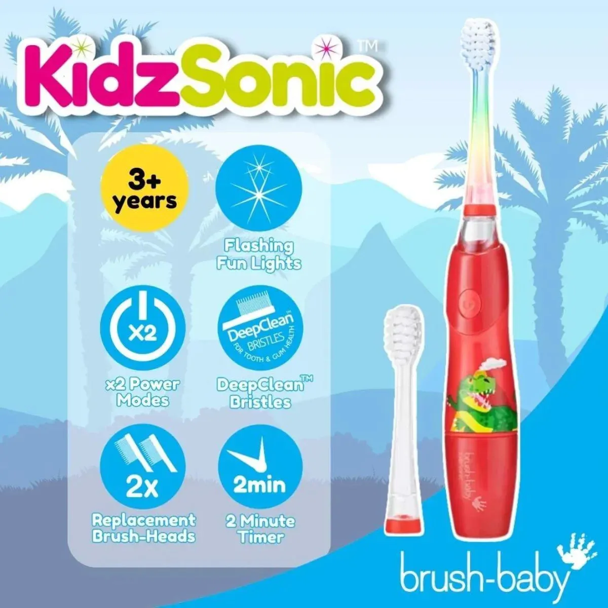 Dinosaur KidzSonic® Kids Electric Toothbrush