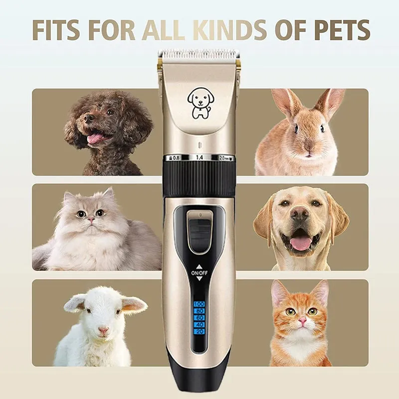 Dog Clipper QUIET Cordless Hair Clippers Grooming Kit (Pet/Cat/Dog/Rabbit) Haircut Trimmer Set for Pets Rechargeable Professional