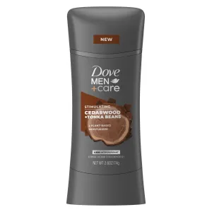 Dove Men Care Long Lasting Antiperspirant Deodorant Stick, Cedarwood and Tonka Beans, 2.6 oz