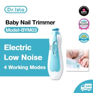 Dr.isla Electric Baby Nail Trimmer 6 in 1 Clipper Adult Nail Polisher Pedicure