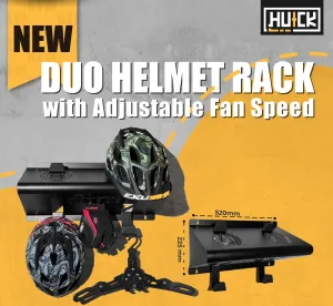 Duo Helmet Rack with Adjustable Fan Speed