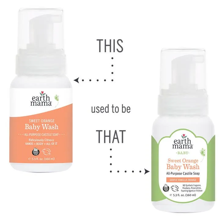 Earth Mama Organics Sweet Orange Baby Wash