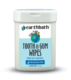 Earthbath Tooth & Gum Wipes for Dogs and Cats