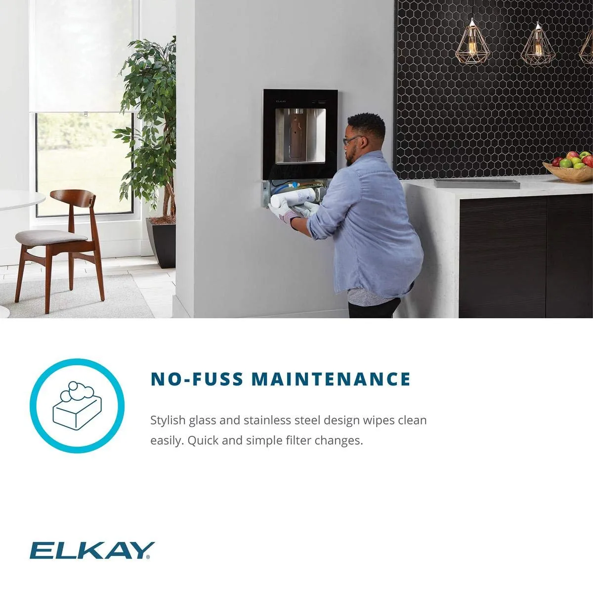 Elkay LBWD00 ezH2O Liv Built-in Filtered Water Dispenser, Non-refrigerated