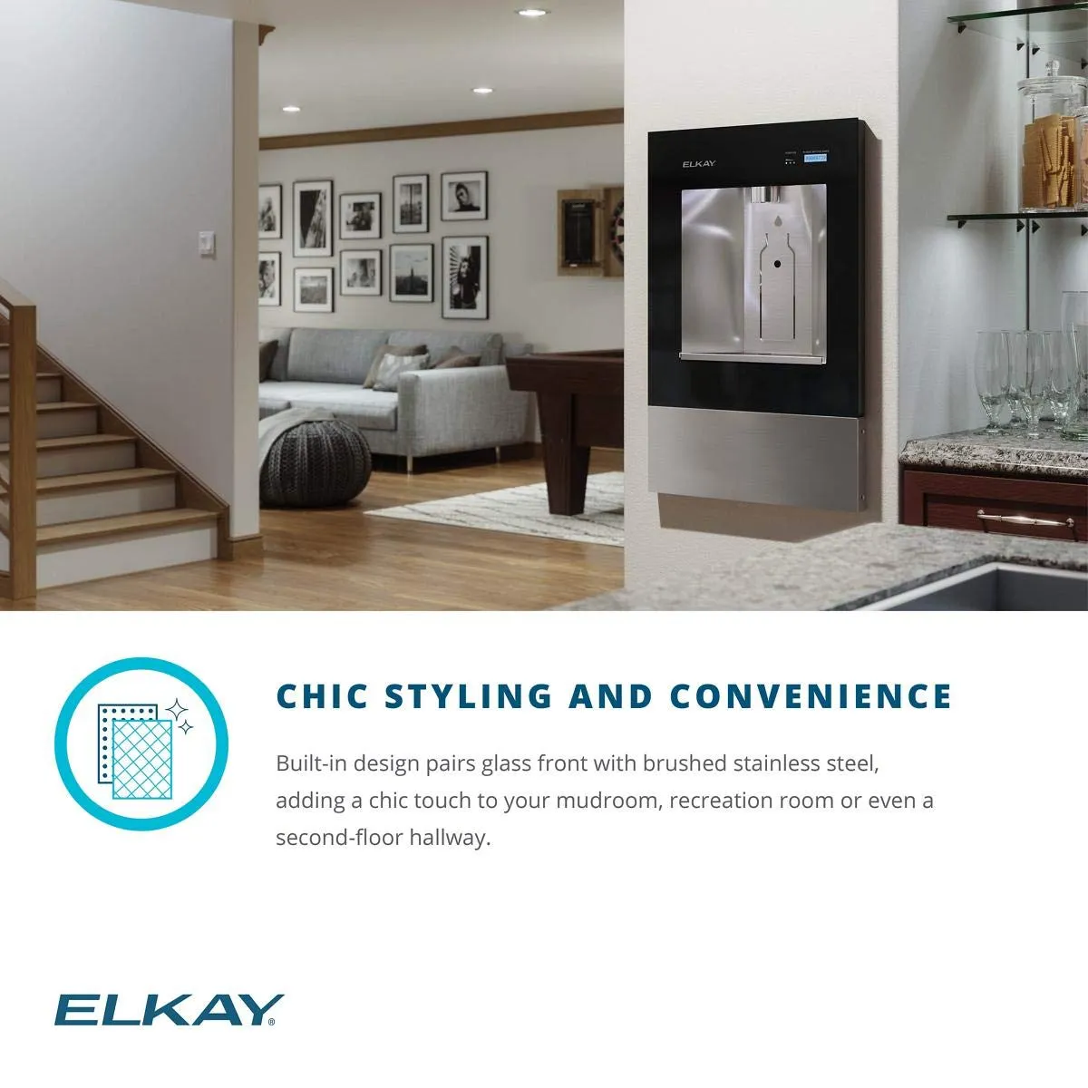 Elkay LBWD00 ezH2O Liv Built-in Filtered Water Dispenser, Non-refrigerated