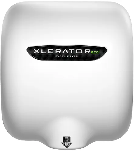 Excel Dryer XLERATOReco® XL-W-ECO (No Heat) Hand Dryer - White Epoxy on Zinc Alloy High Speed Automatic Surface-Mounted