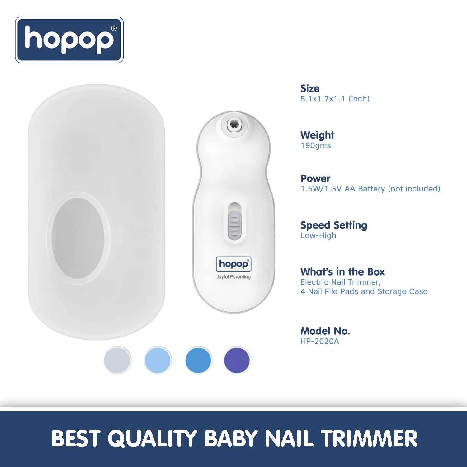 Hopop Baby Nail Trimmer with Travel Case - 0m 