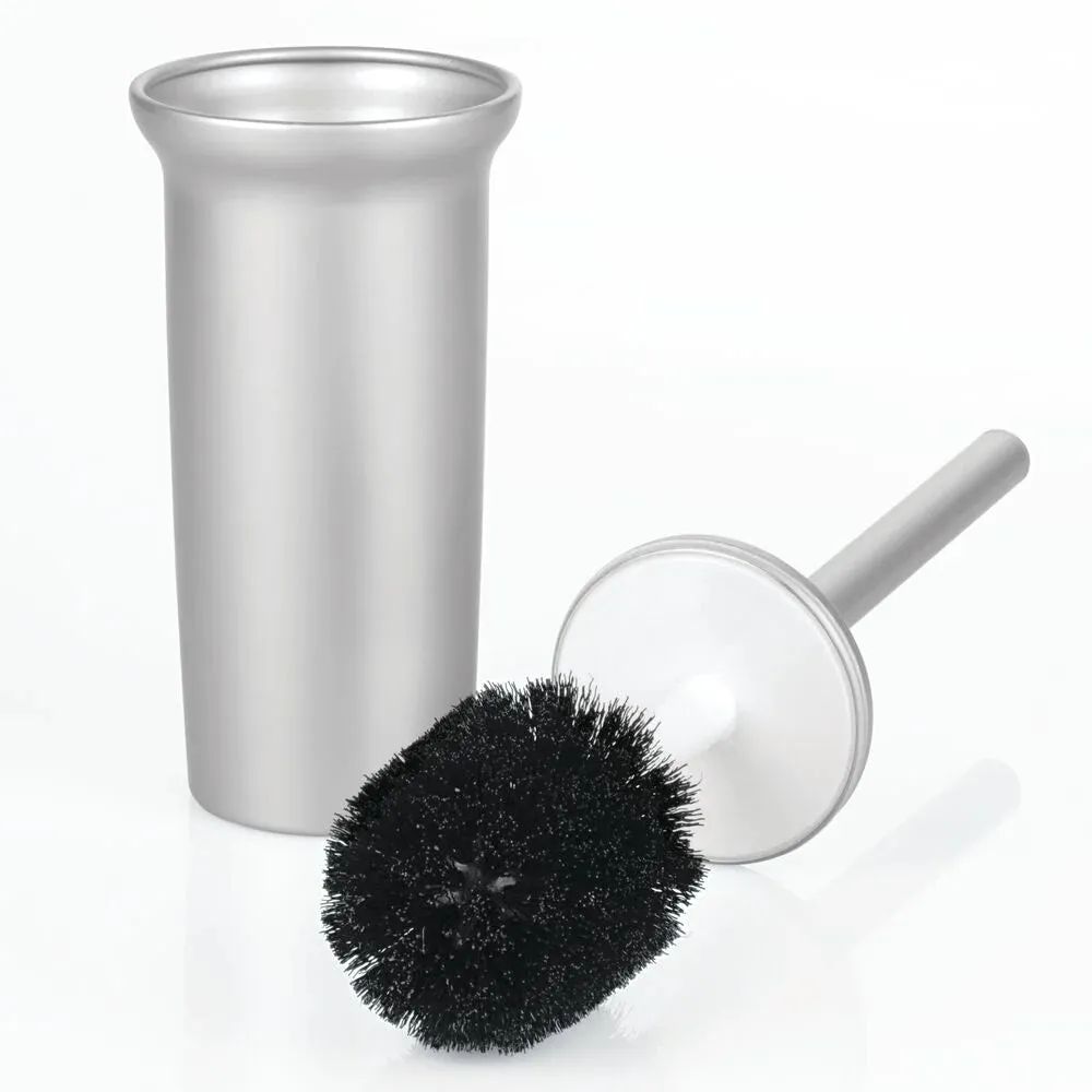 InterDesign Metro Aluminum Toilet Bowl Brush and Canister