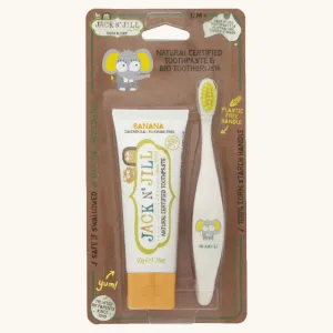 Jack N' Jill Tooth Buddy Pack - Banana Toothpaste & Ellie Brush