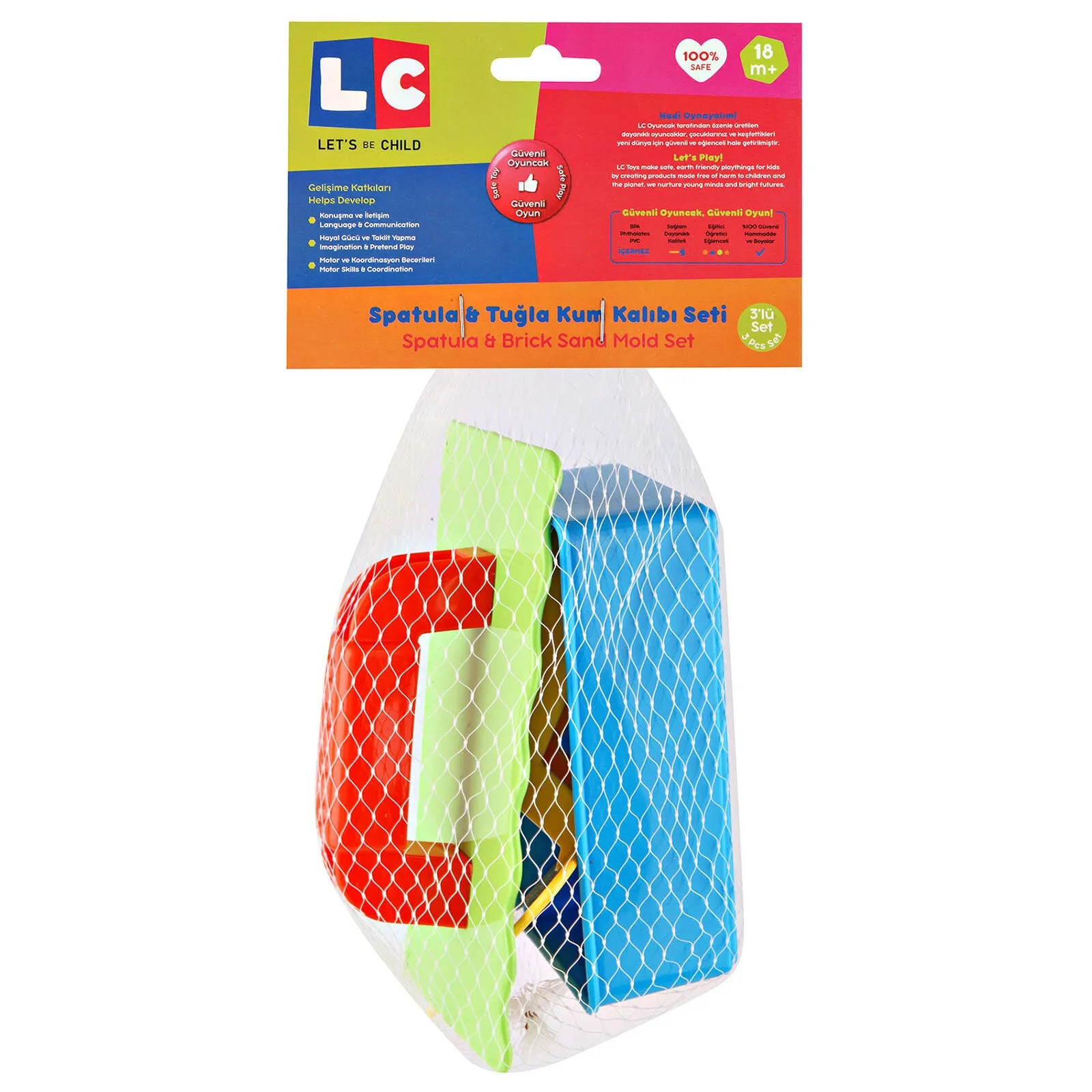 Let's Be Child Spatula & Brick Sand Mold Assorted