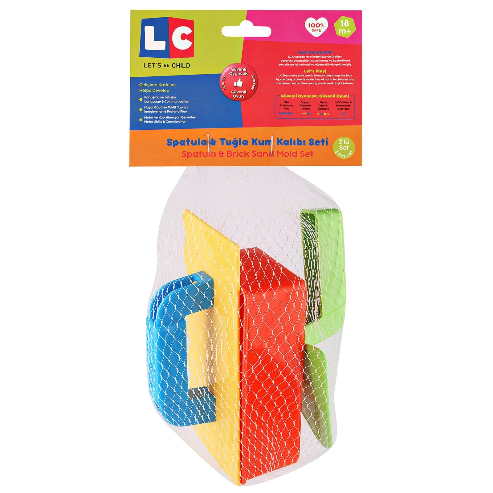 Let's Be Child Spatula & Brick Sand Mold Assorted