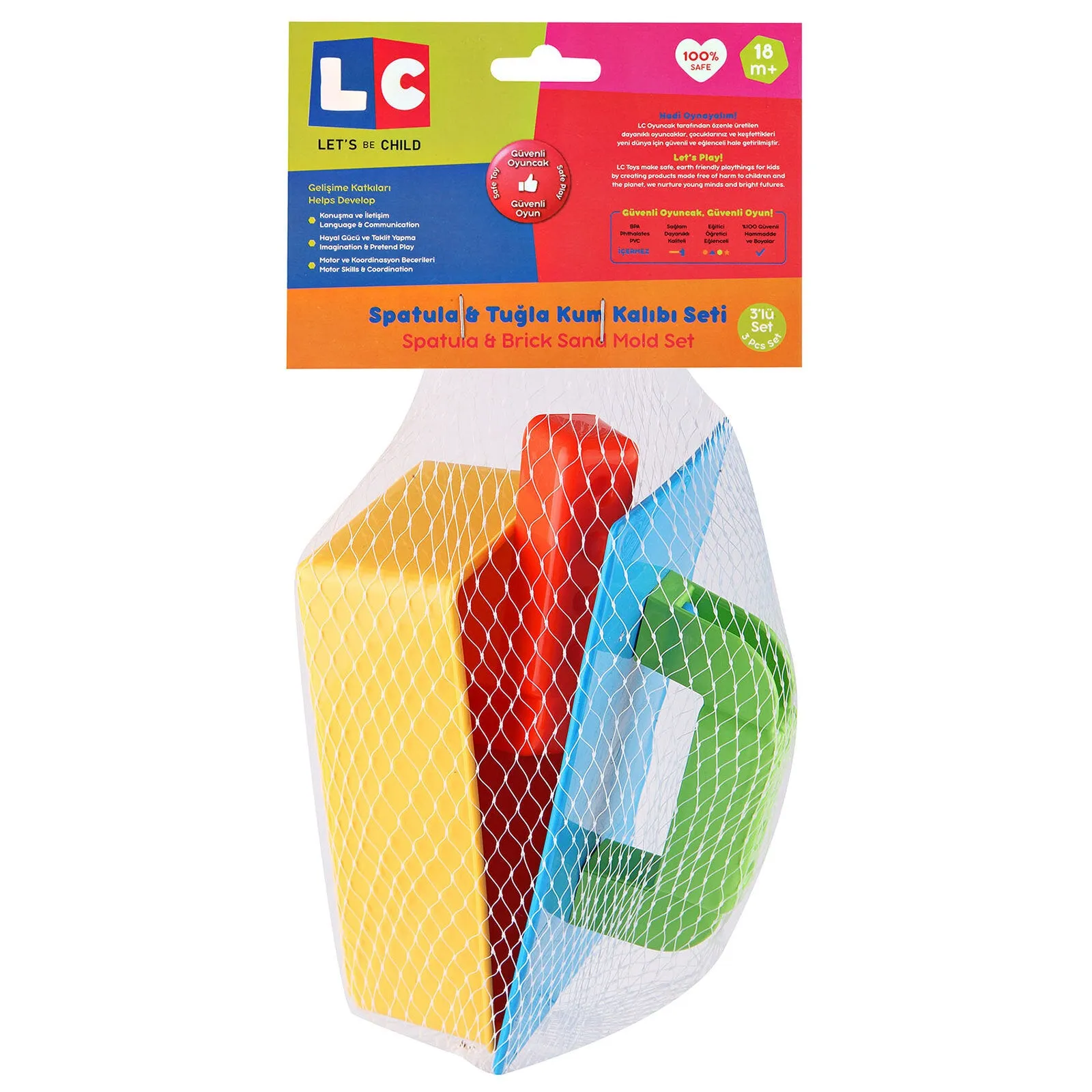 Let's Be Child Spatula & Brick Sand Mold Assorted