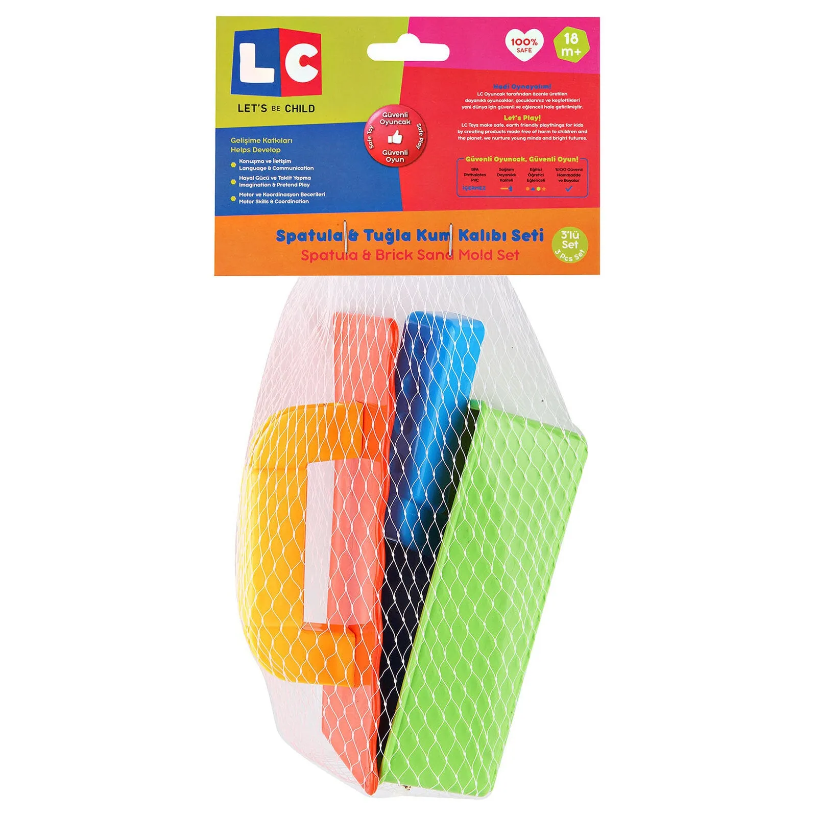 Let's Be Child Spatula & Brick Sand Mold Assorted