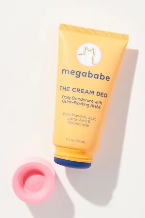 Megababe The Cream Deo Daily Deodorant with Odor Blocking AHA Acids, Orange