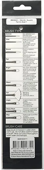 Mont Marte Gallery Series Brush Set Acrylic (4 Pcs) - BMHS0014