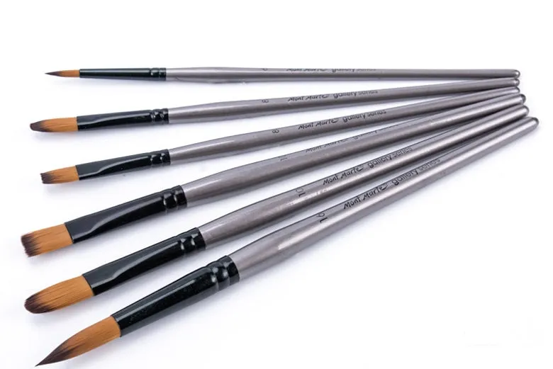 Mont Marte Gallery Series Brush Set Acrylic - (Pack of 4 Pieces)