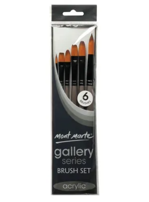 Mont Marte Gallery Series Brush Set Acrylic - (Pack of 4 Pieces)