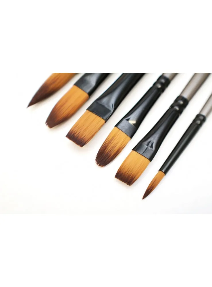 Mont Marte Gallery Series Brush Set Acrylic - (Pack of 4 Pieces)