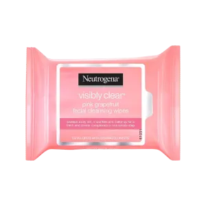 Neutrogena Visible Clear Pink Grapefruit Facial Cleansing Wipes 25Pcs