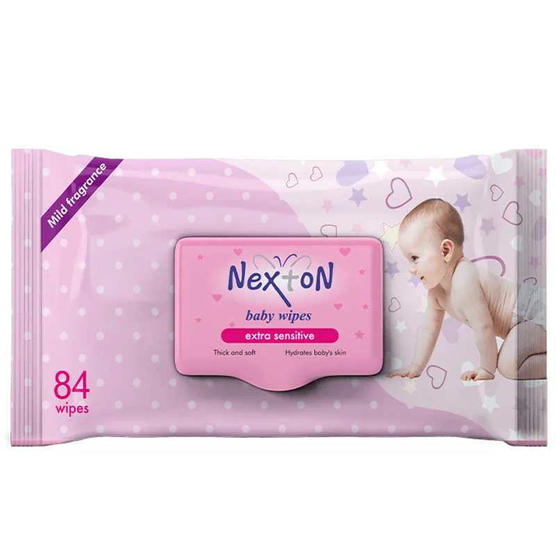 Nexton Baby Wipes Extra Sensitive Alcohol Free 84 pcs pack