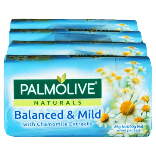 Palmolive Naturals Balanced & Mild With Chamomile Soap 4 Pack