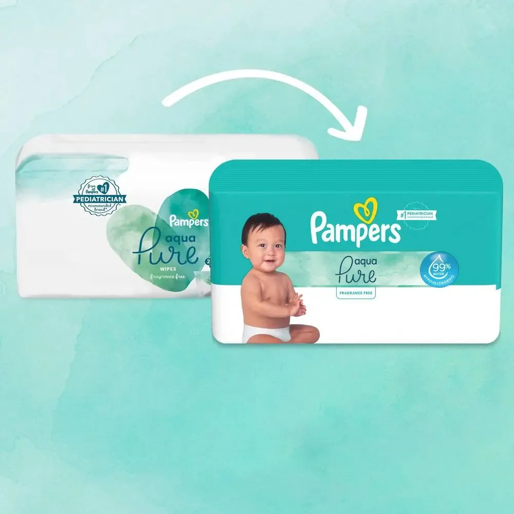 Pampers Baby Wipes - Aqua Pure - 896ct