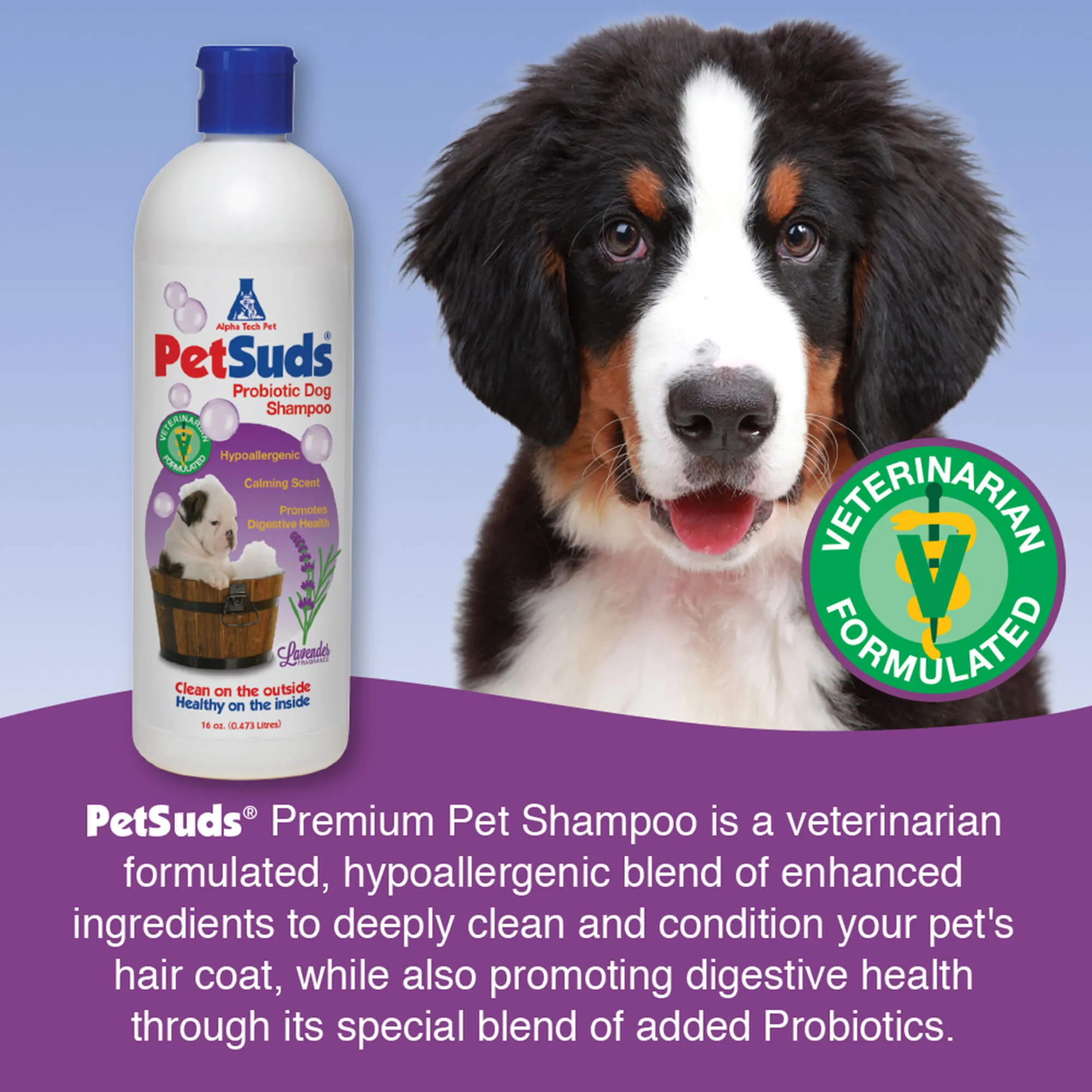 PetSuds Probiotic Pet Shampoo, 16 oz