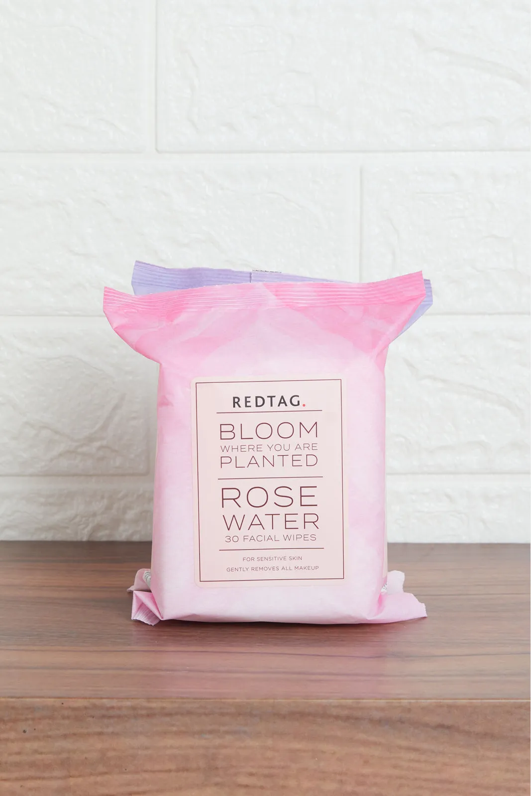 Pink Rose Water Facial Wipes Set (2 Piece)