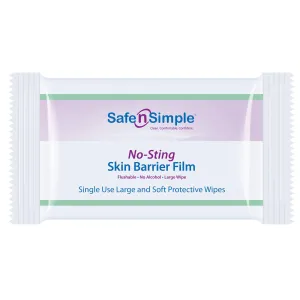 Safe N Simple No-Sting Skin Barrier Wipe