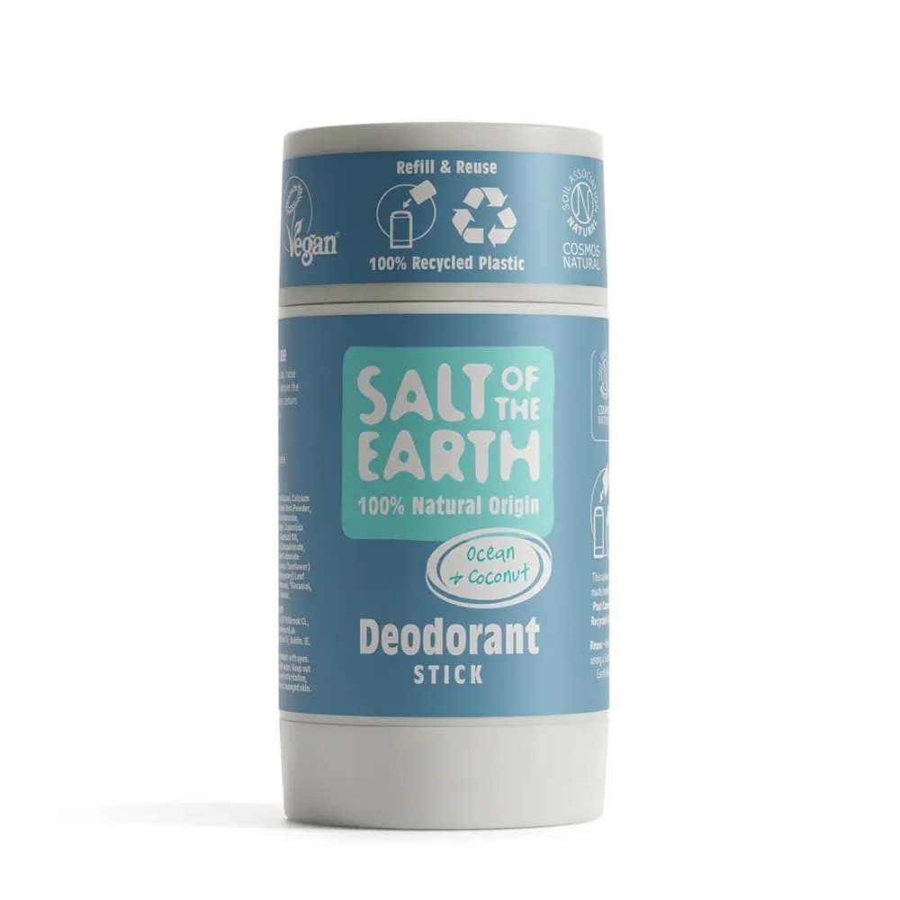 Salt of The Earth Natural Deodorant Stick (Refillable) - Ocean & Coconut