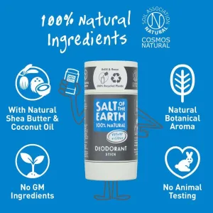 Salt of The Earth Natural Deodorant Stick (Refillable) - Vetiver & Citrus