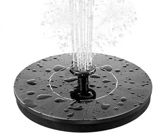 Solar Fountains,Solar Powered Bird Bath Fountain Pump with 6 Nozzles 1W Solar Water Fountain, Free Standing Floating Solar Powered Water Fountain Pump for Bird Bath, Garden, Pond, Pool