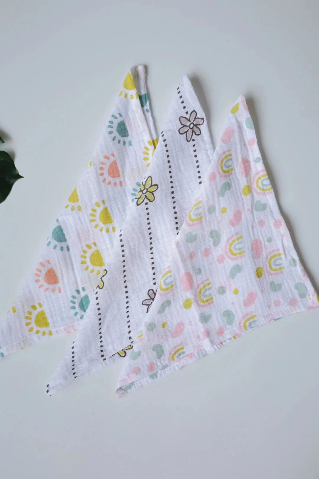 Sunlit Blossom-Muslin Baby Wipes-Pack of 3