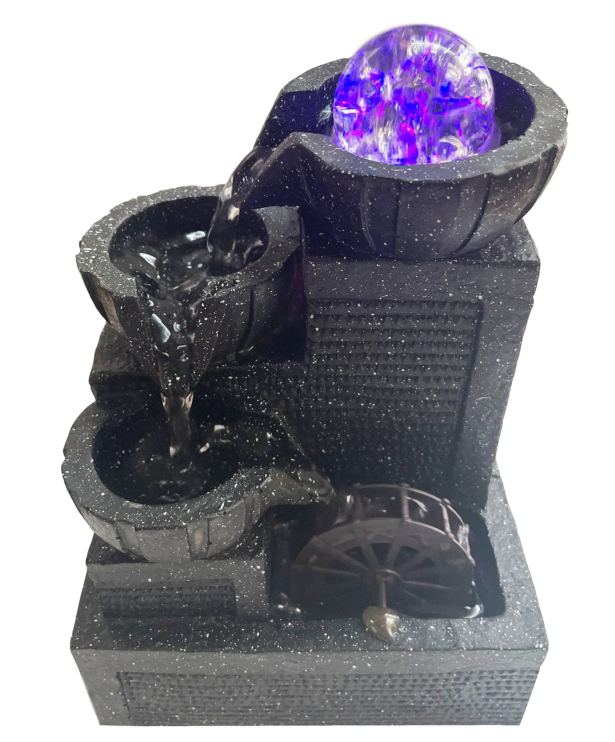 Tabletop Fountain Desktop Fountain with Crystal Ball Indoor Water Waterfall Fountain Office Desk Decor Tabletop Fountain Water Pump Landscape Decoration Fountain Decoration