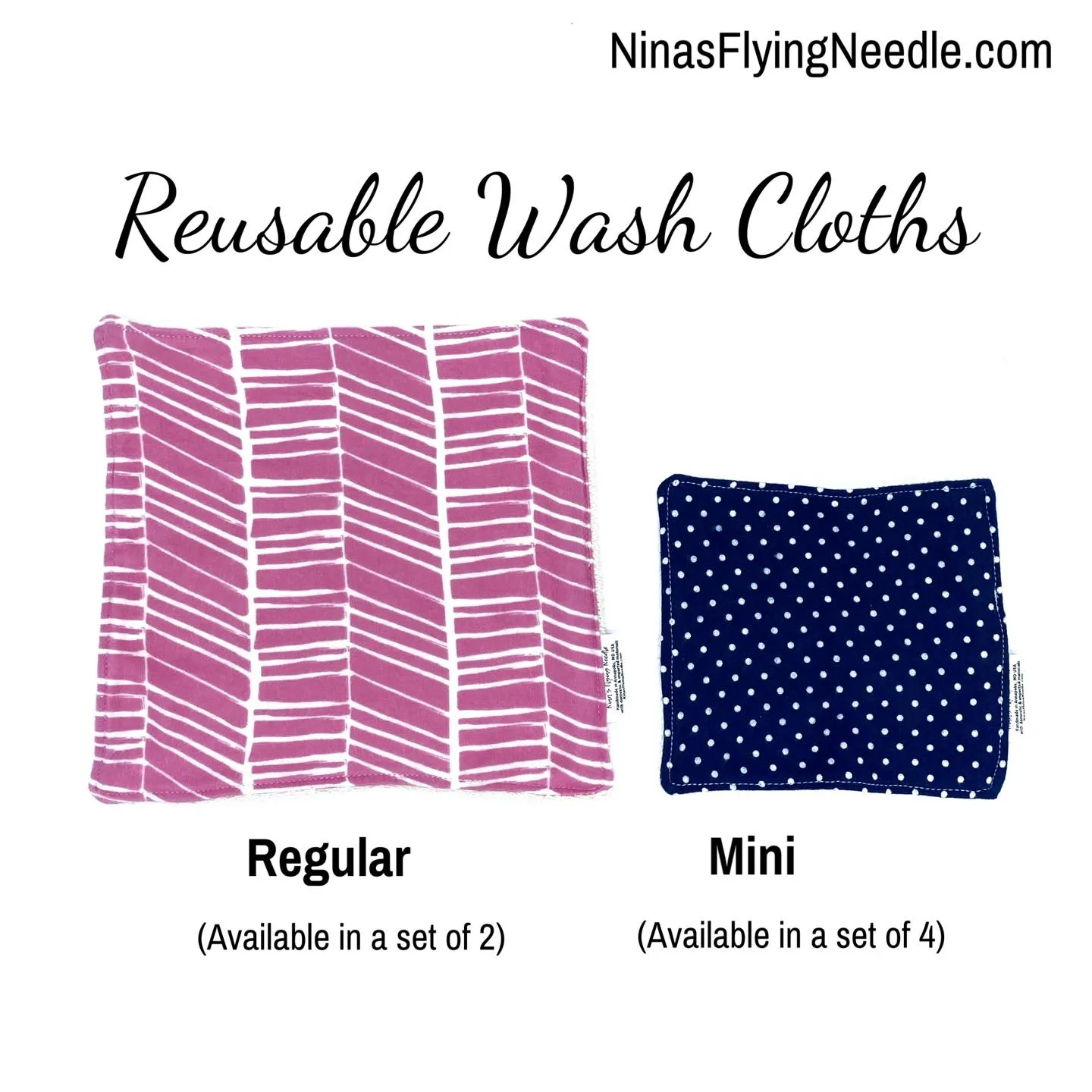 Wash Cloths - Minis - Solid Black