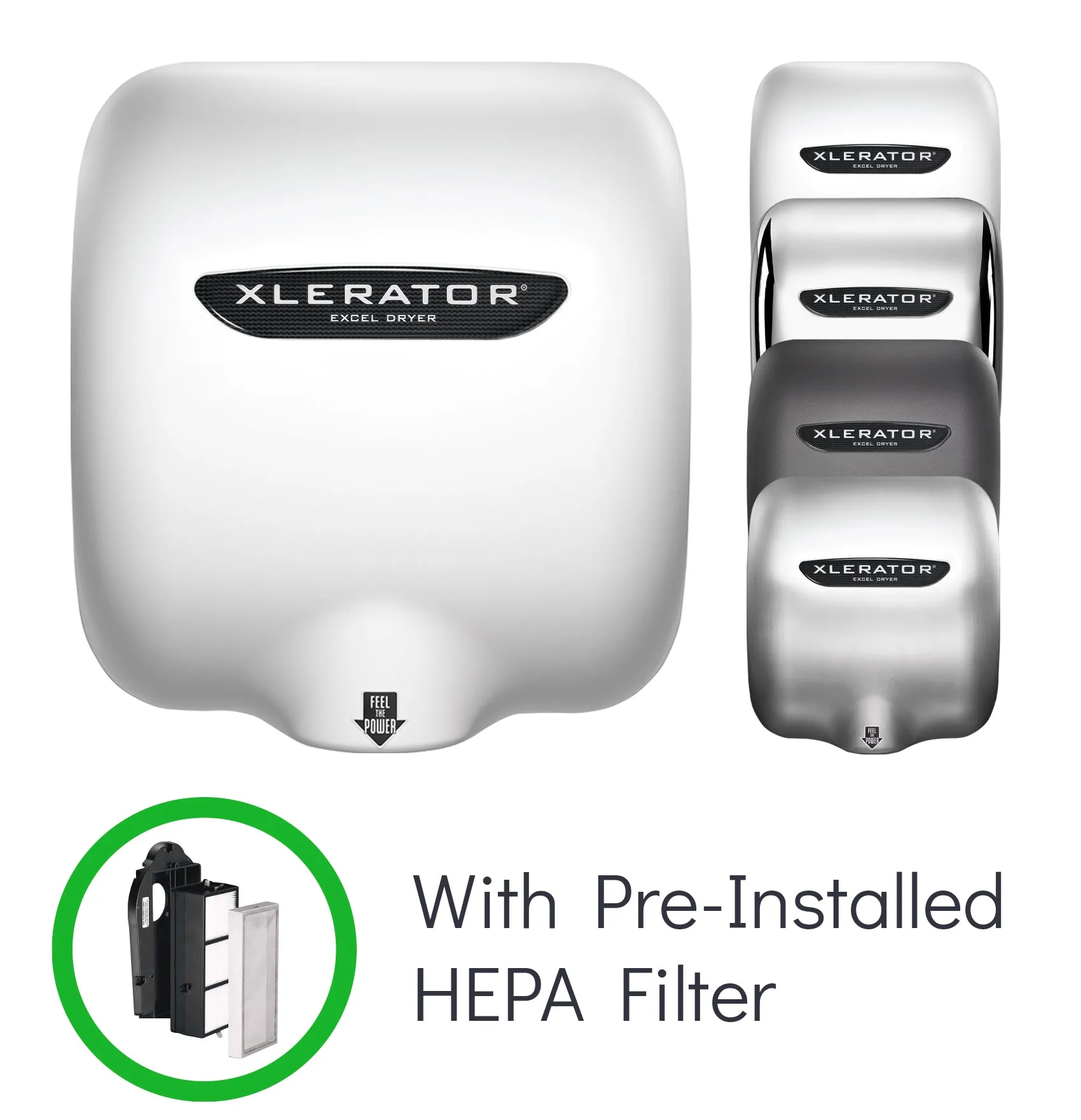 XLERATOR HEPA Hand Dryers Have a Pre-Installed HEPA Filter from Excel Dryer